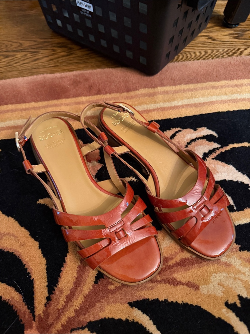 Naturalizer Women's Burnt Orange Strappy Slingback Sandals